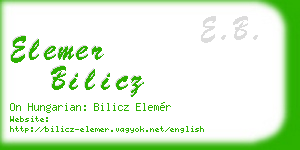 elemer bilicz business card